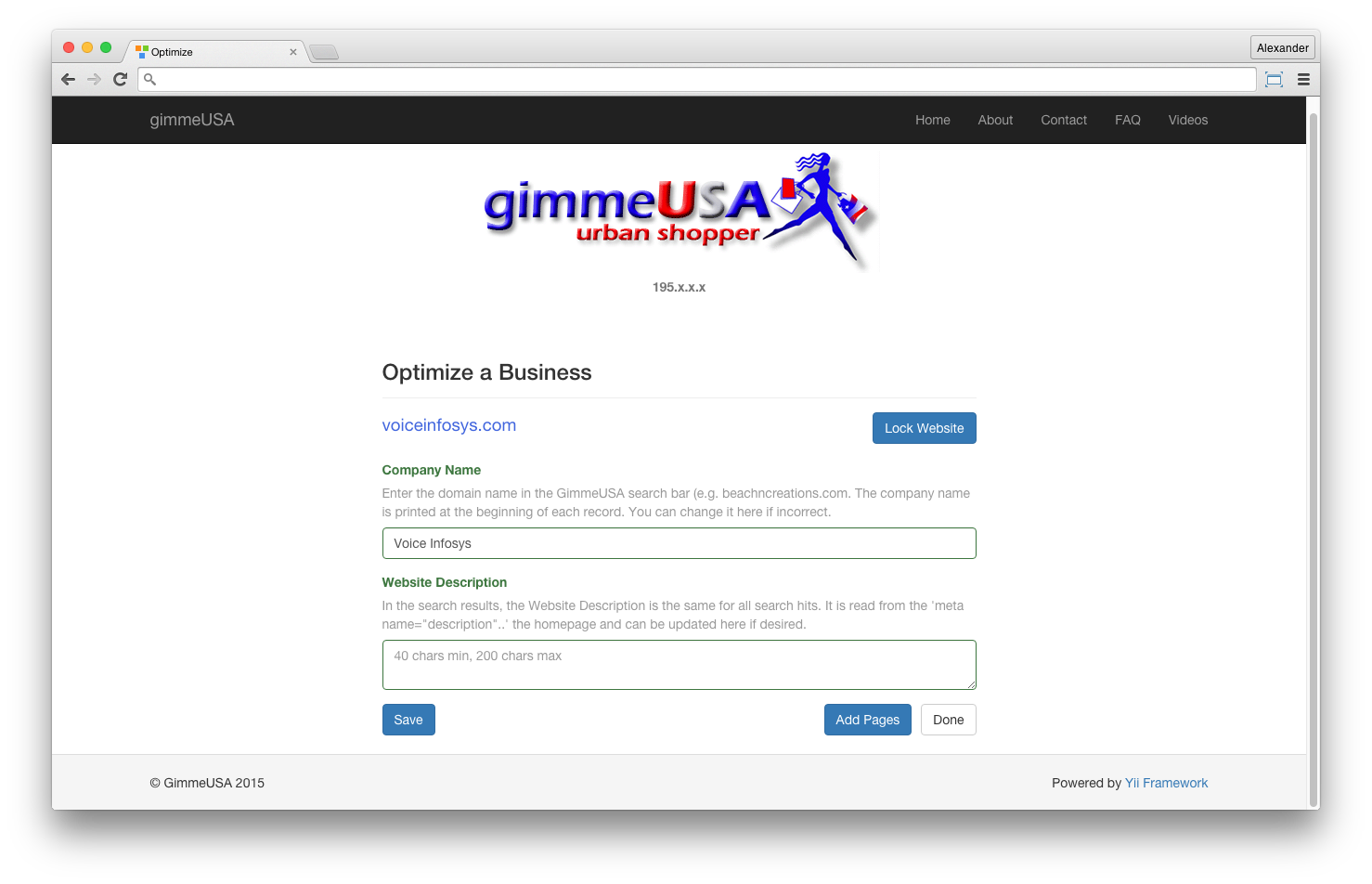 GimmeUSA - Optimize page